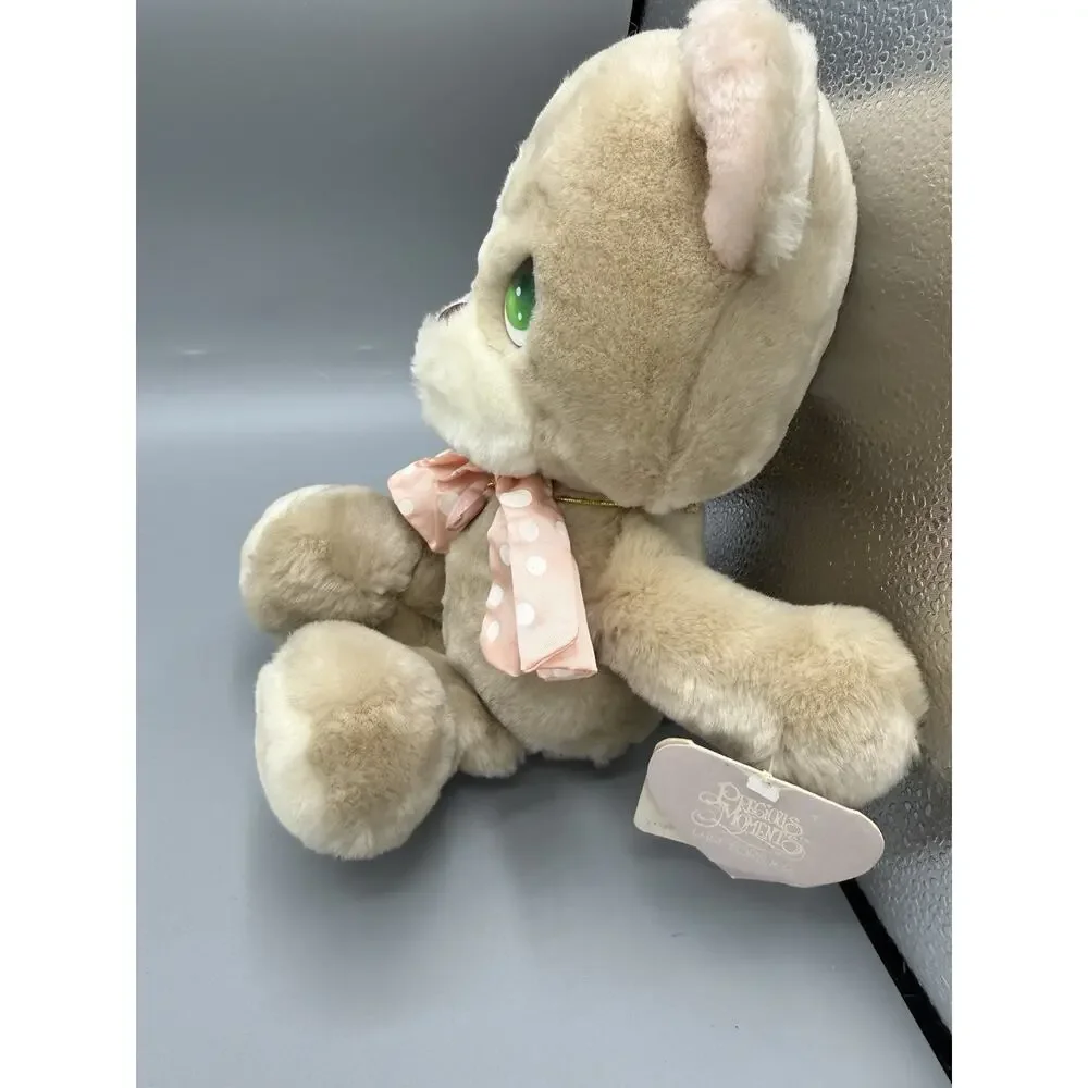 1993 Precious Moments Pretty Forever Plush Bear Applause 13” Pink Bow Tags